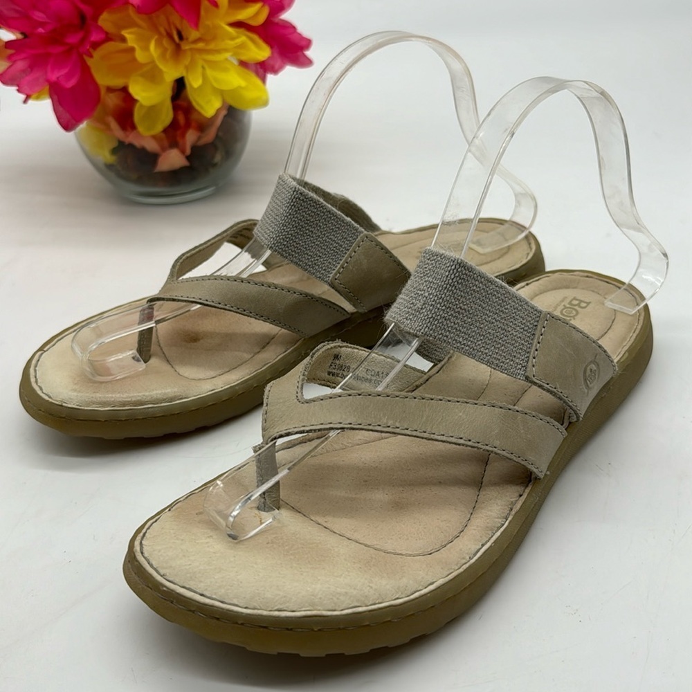 Born Tan and Gray Women's Sandals